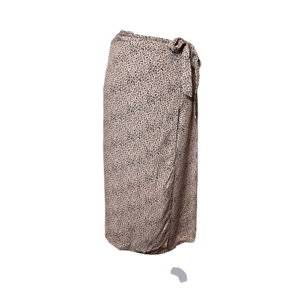 NWOT Urban Romantics‎ Wrap Skirt Leopard print Rayon Tie Side Size Small